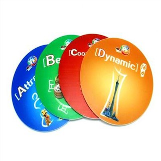 Aangepaste bedrukking van zachte PVC ronde bekeronderzetter